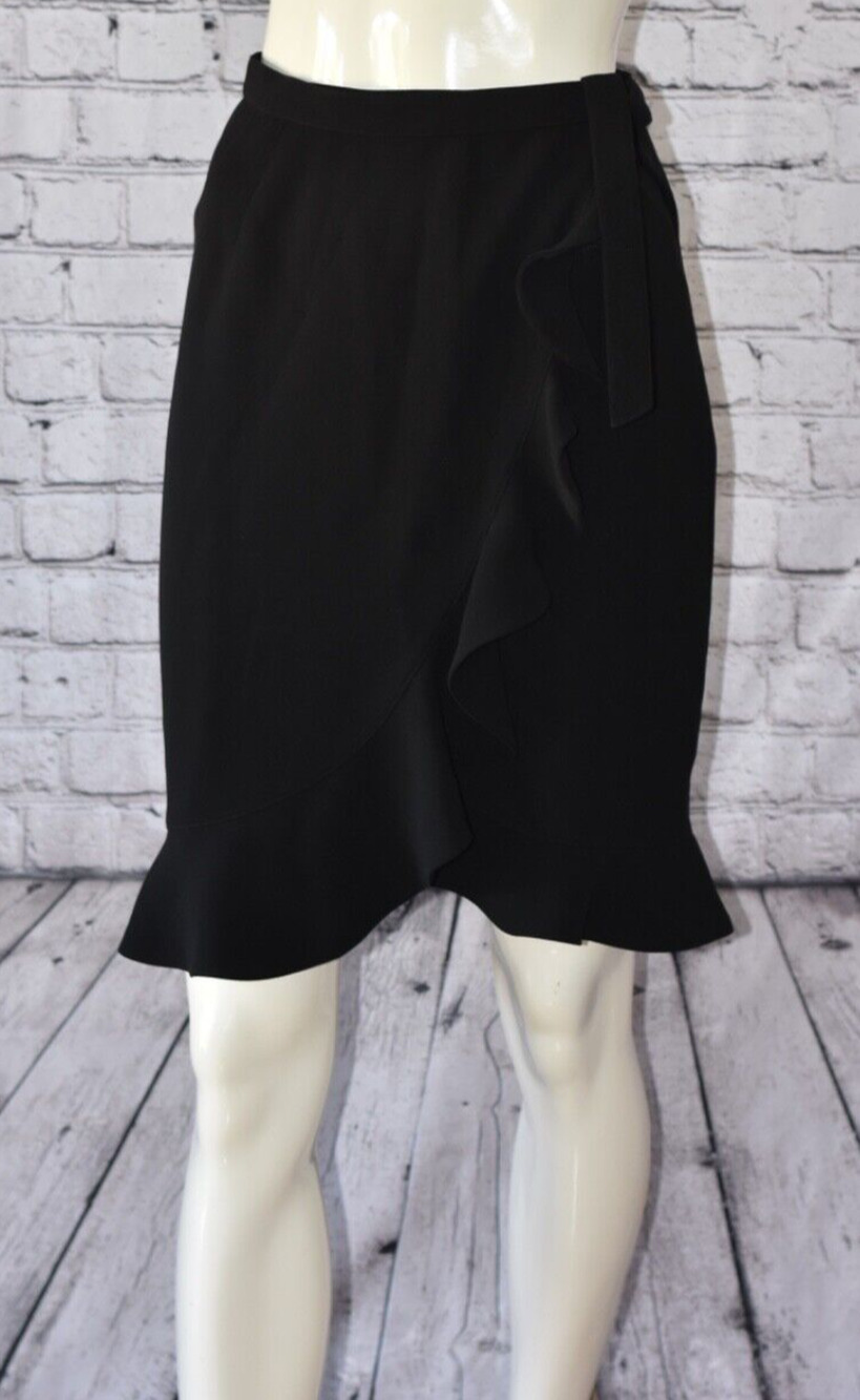 MUGLER Designer Ruffle Wrap Pencil Skirt Size 6/38 NEW!!!